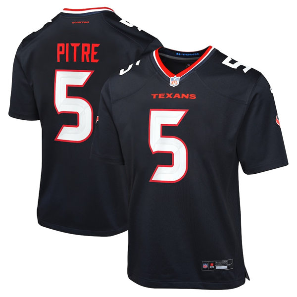 Youth Houston Texans #5 Jalen Pitre Nike 2024 Navy Alternate Limited Jersey