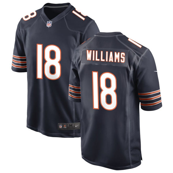 Mens Chicago Bears #18 Caleb Williams Nike Navy Vapor Untouchable Limited Jersey(