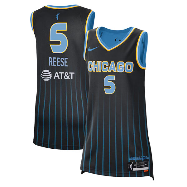 Womens Chicago Sky Angel Reese Nike Black Explorer Edition Victory Player Jersey