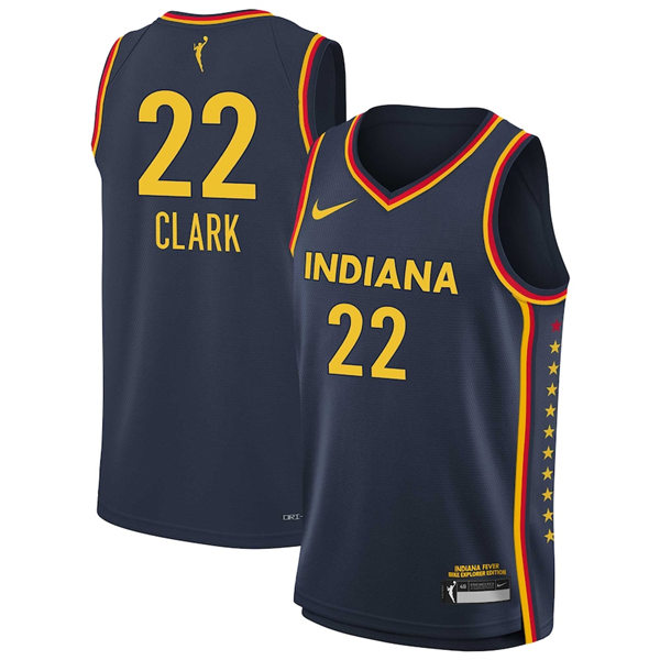 Mens Youth Indiana Fever #22 Caitlin Clark Nike Navy WNBA Game Jersey