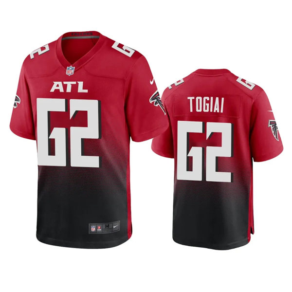 Mens Atlanta Falcons #62 Tommy Togia Nike Red 2nd Alternate Vapor Limited Jersey
