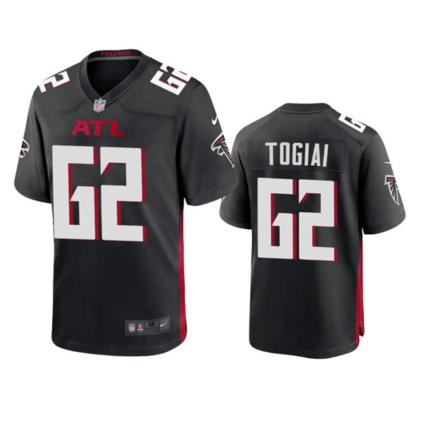 Mens Atlanta Falcons #62 Tommy Togia Nike Black Vapor Limited Jersey
