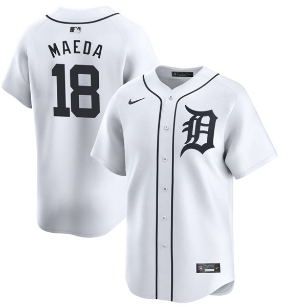 Men's Detroit Tigers #18 Kenta Maeda Nike White Home Limited Player Jersey