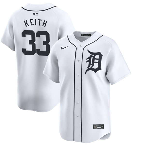 Men's Detroit Tigers #33 Colt Keith Nike White Home Limited Player Jersey