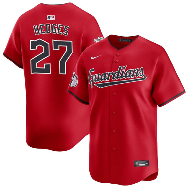 ens Cleveland Guardians #27 Austin Hedges Nike 2024 Red Alternate Limited Player Jersey