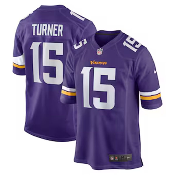 Men's Minnesota Vikings #15 Dallas Turner Nike Purple Vapor Untouchable Limited Palyer Jersey