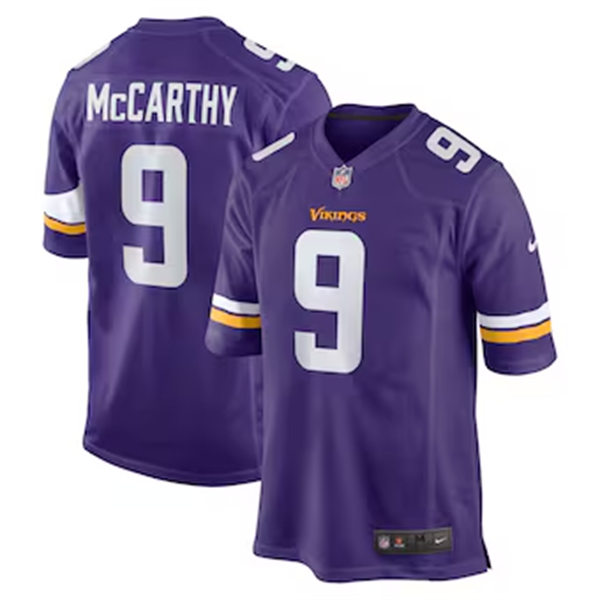 Youth Minnesota Vikings #9 J. J. McCarthy Nike Purple Vapor Untouchable Limited Palyer Jersey(2)