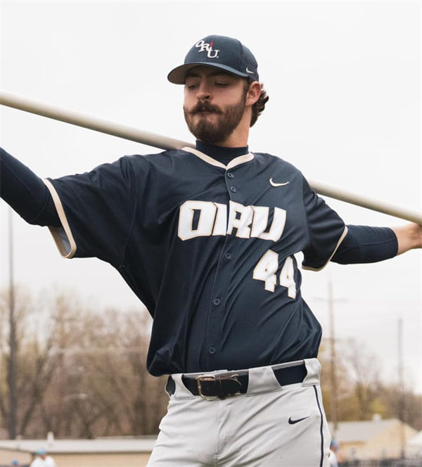 Mens Youth Oral Roberts Golden Eagles Custom Nike 2024 Navy ORU Baseball Game Jersey