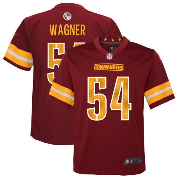 Youth Washington Commanders #54 Bobby Wagner Nike Burgundy Team Color Limited Jersey
