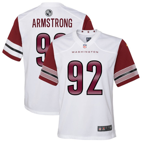Youth Washington Commanders #92 Dorance Armstrong Nike White Away Limited Jersey