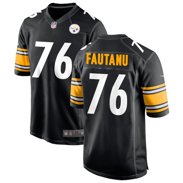 Youth Pittsburgh Steelers #76 Troy Fautanu Nike Black Limited Player Jersey