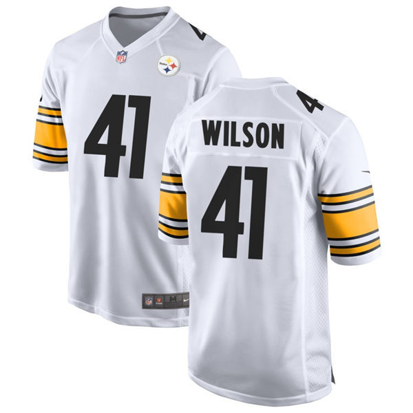 Men's Pittsburgh Steelers #41 Payton Wilson Nike White Vapor Limited Player Jersey
