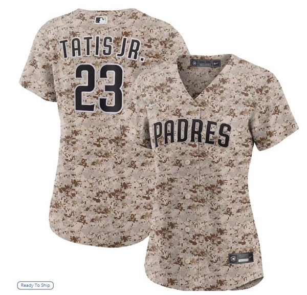 Womens San Diego Padres #23 Fernando Tatis Jr. Nike USMC Alternate Camo Limited Player Jersey