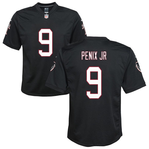 Youth Atlanta Falcons #9 Michael Penix Jr. Nike Black Throwback Limited Jersey