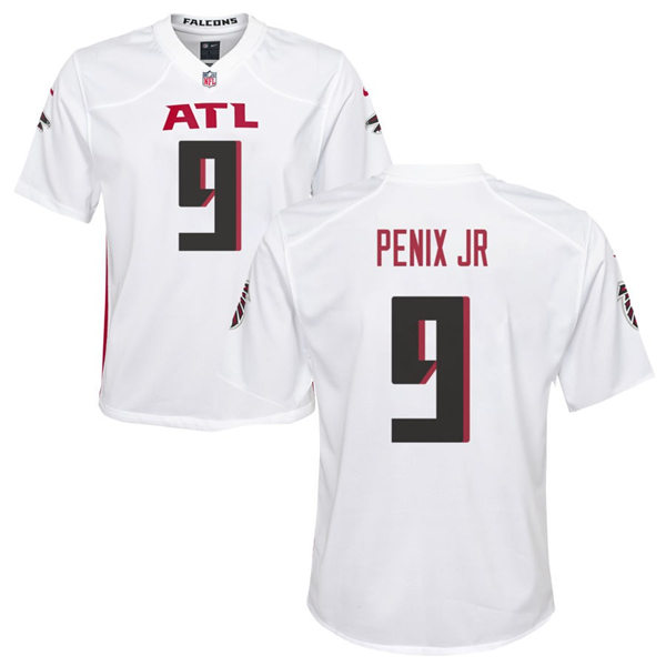 Youth Atlanta Falcons #9 Michael Penix Jr. Nike White Limited Jersey