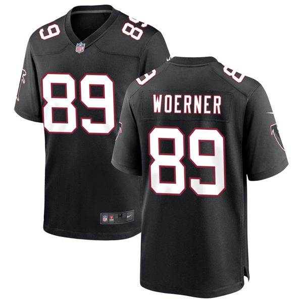 Men's Atlanta Falcons #89 Charlie Woerner Nike Black Throwback Limited Jersey