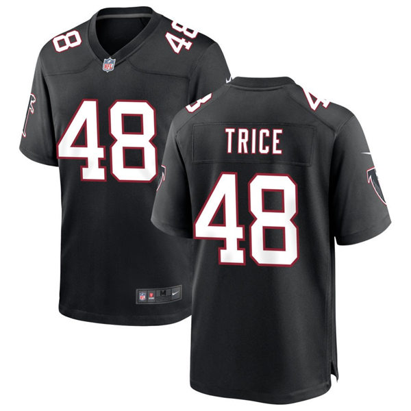 Men's Atlanta Falcons #48 Bralen Trice Nike Black Throwback Limited Jersey(2)