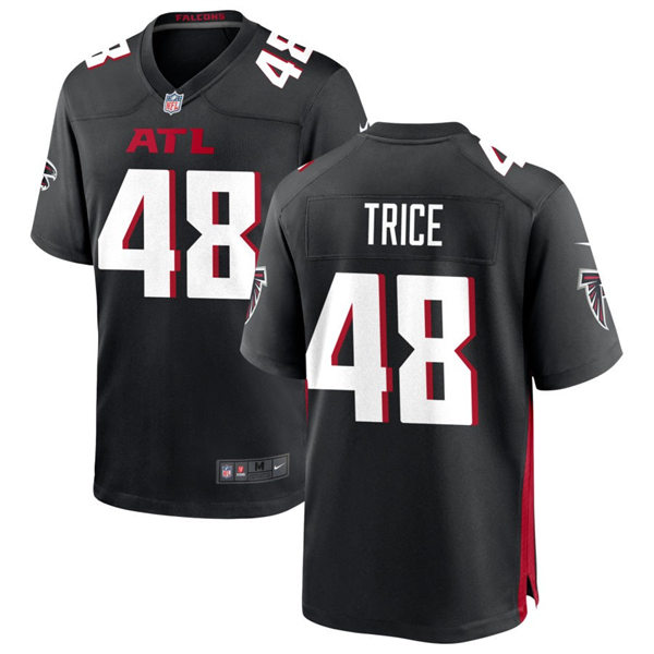 Men's Atlanta Falcons #48 Bralen Trice Nike Black Vapor Limited Jersey (4)