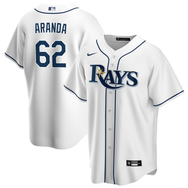 Mens Tampa Bay Rays #62 Jonathan Aranda Nike White Home Limited Jersey