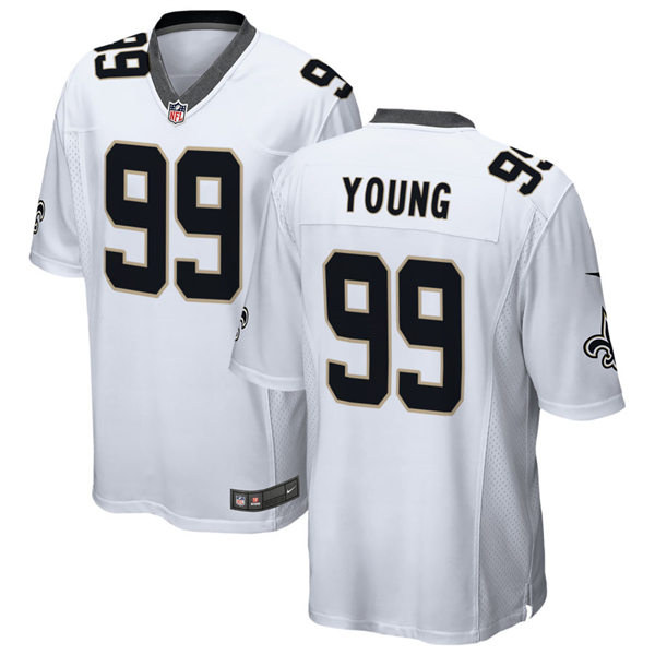 Mens New Orleans Saints #99 Chase Young Nike White Vapor Untouchable Limited Jersey