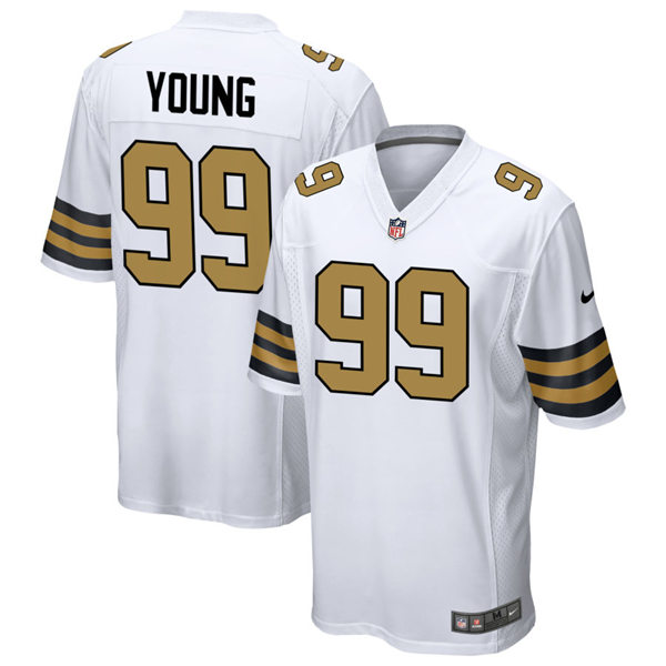 Mens New Orleans Saints #99 Chase Young Nike White Color Rush Legend Player Jersey
