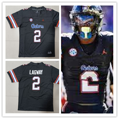 Mens Florida Gators #2 DJ Lagway Black Alternate Football SALUTING THOSE WHO SERVE UNIFORM Jersey