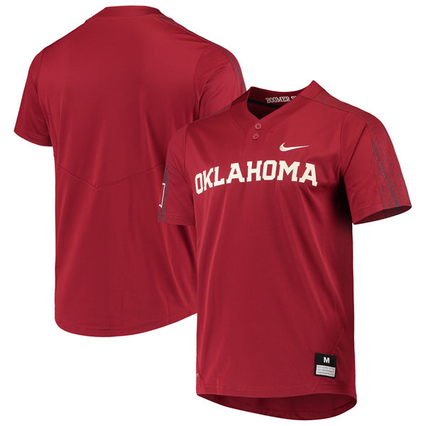 Men's Youth Oklahoma Sooners Custom Crimson Softball Jersey