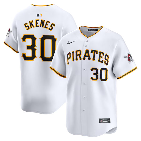 Youth Pittsburgh Pirates #30 Paul Skenes Nike White Home Limited Player Jersey