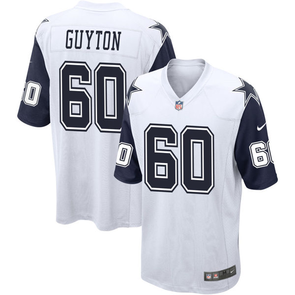 Mens Dallas Cowboys #60 Tyler Guyton Nike White Color Rush Vapor F.U.S.E. Limited Jersey