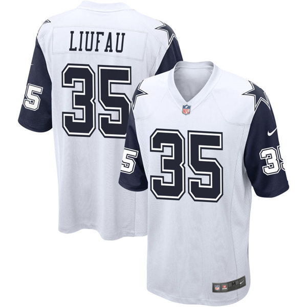Mens Dallas Cowboys #35 Marist Liufau Nike White Color Rush Vapor F.U.S.E. Limited Jersey