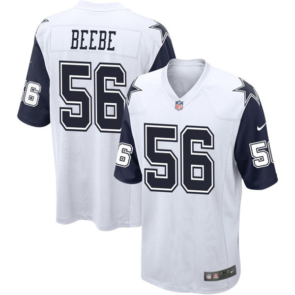 Mens Dallas Cowboys #56 Cooper Beebe Nike White Color Rush Vapor F.U.S.E. Limited Jersey