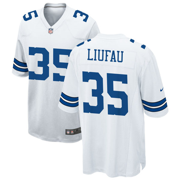 Mens Dallas Cowboys #35 Marist Liufau Nike White Vapor F.U.S.E. Limited Jersey
