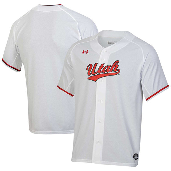 Mens Youth Utah Utes Custom 2024 White Baseball Game Jersey