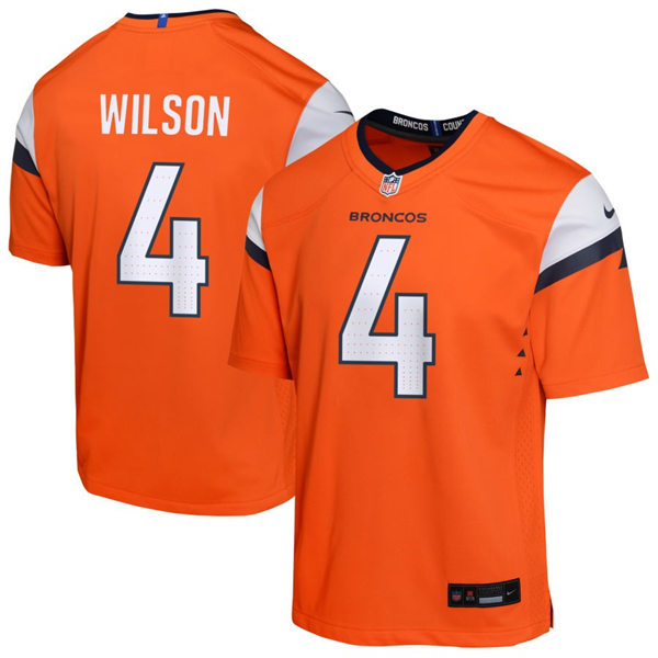 Mens Denver Broncos #4 Zach Wilson Nike Orange Vapor F.U.S.E. Limited Jersey
