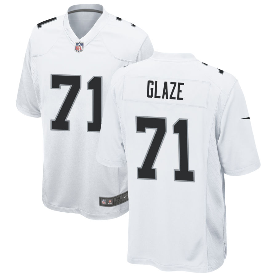 Men's Las Vegas Raiders #71 Delmar Glaze Nike White Vapor Untouchable Limited Player Jersey