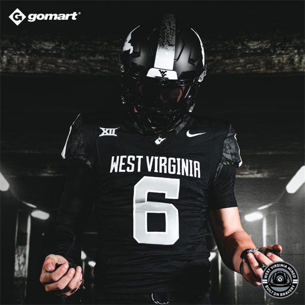 Mens Youth West Virginia Mountaineers Custom Nike 2024 BLACK ALTERNATE COAL RUSH UNIFORM Game Football Jersey