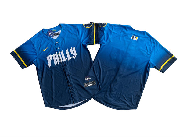 Mens Philadelphia Phillies Blank Blue 2024 City Connect Limited Team Jersey