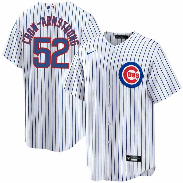 Mens Chicago Cubs #52 Pete Crow-Armstrong Nike White Home Limited Player Jersey
