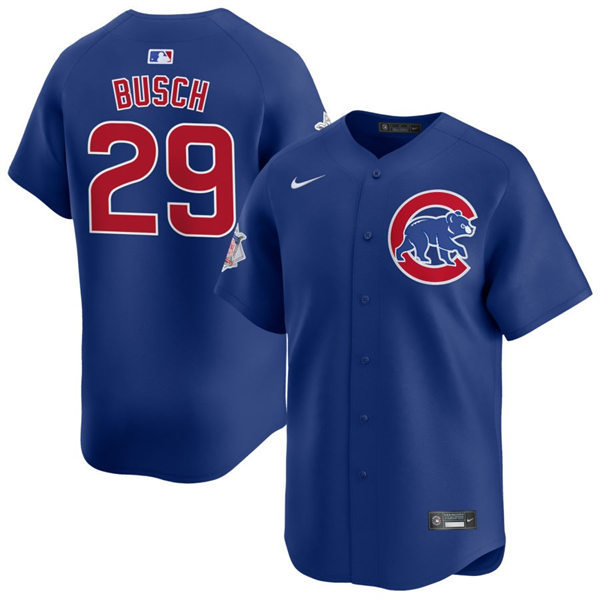 Mens Chicago Cubs #29 Michael Busch Nike Royal Alternate Limited Player Jersey