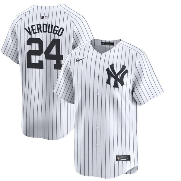 Mens New York Yankees #24 Alex Verdugo Nike White Home with Name Limited Player Jersey