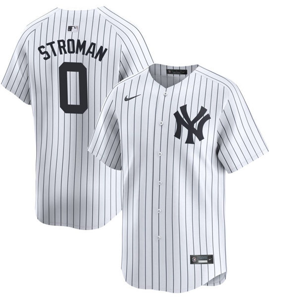 Mens New York Yankees #0 Marcus Stroman Nike White Home with Name Limited Player Jersey