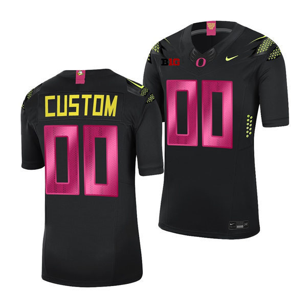 Men's Youth Oregon Ducks Custom 2024 BIG Ten Alternate Game Football Jersey - Black