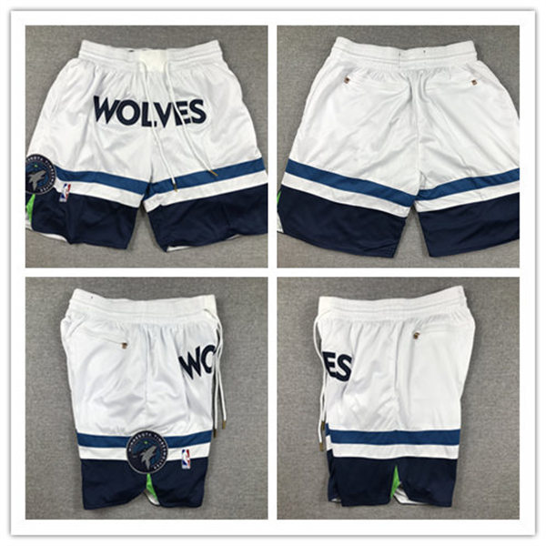 Men's Minnesota Timberwolves 2023-24 White Association Edition Shorts