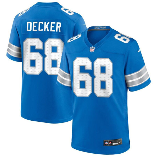 Mens Detroit Lions #68 Taylor Decker Nike 2024 Blue Vapor F.U.S.E. Limited Jersey