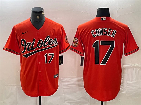 Mens Baltimore Orioles #17 Colton Cowser Nike Orange Alternate Limited Jersey