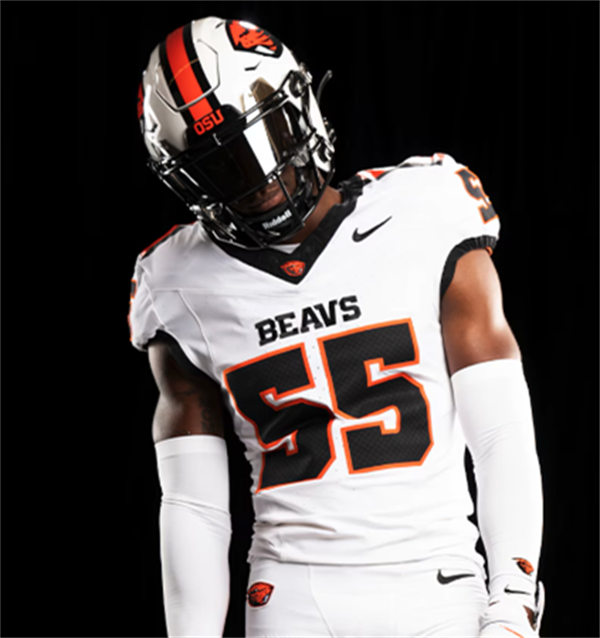 Mens Youth Oregon State Beavers Custom 2024 White Football Game Jersey