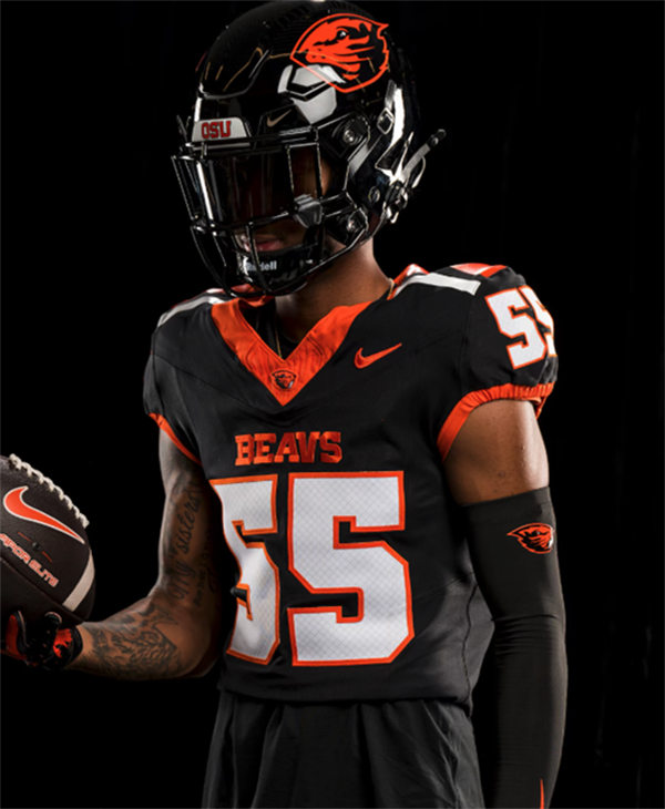 Mens Youth Oregon State Beavers Custom 2024 Black Football Game Jersey