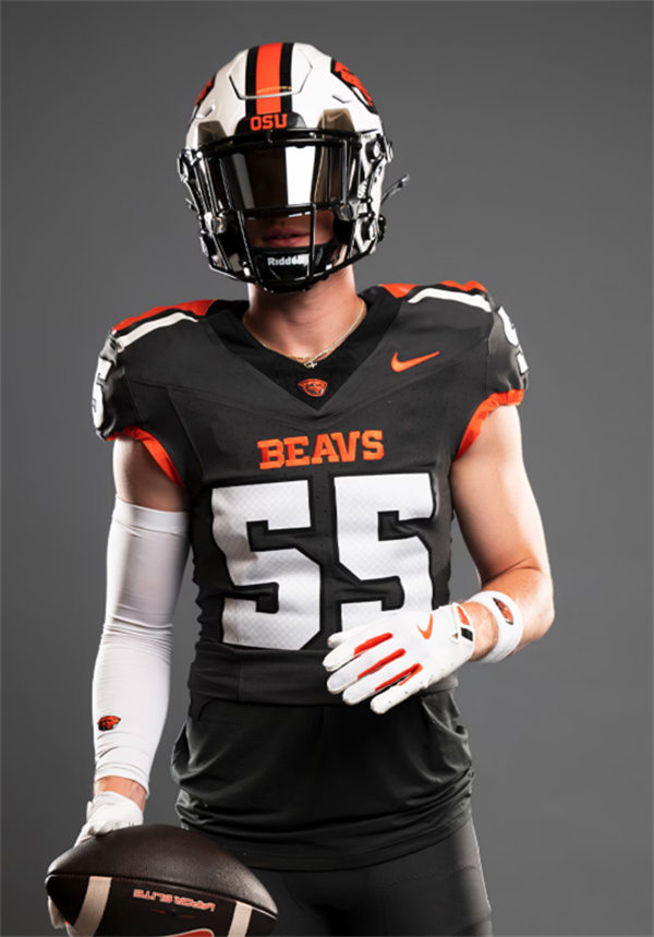 Mens Youth Oregon State Beavers Custom 2024 Gray Football Game Jersey