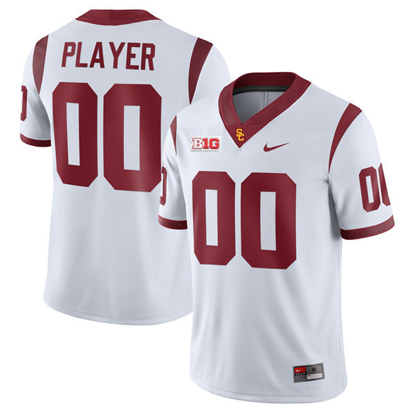 Mens Youth USC Trojans Custom Nike F.U.S.E. 2024 BIG Ten White Football Jersey
