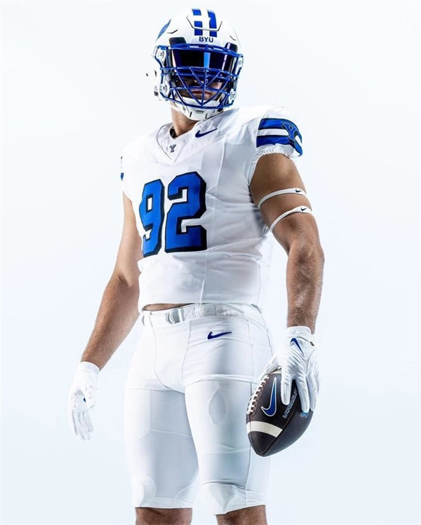 Men's Youth BYU Cougars Custom 2024 White 100Th Anniversary College Football Throwback Jersey